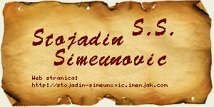 Stojadin Simeunović vizit kartica